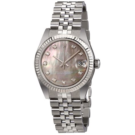 rolex ladies black mother of pearl &|rolex datejust 31 price.